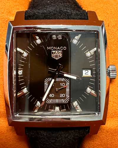 2017 Tag Heuer Monaco Kingsman S.E 37MM Quartz Brown Dial Leather Strap (WAW131C.FC6419)