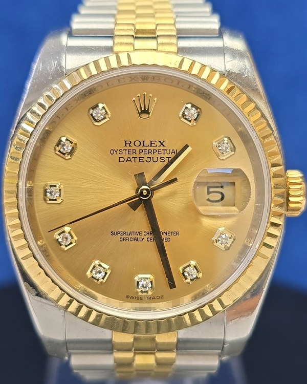 Rolex Datejust 36MM Champagne Dial Two-Tone Jubilee Bracelet (116233)