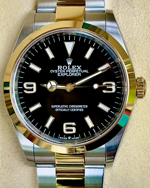 2021 Rolex Explorer Two-Tone 36mm Black Dial Two-Tone Bracelet (124273)