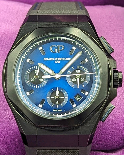 2022 Girard Perregaux Laureato 44MM Blue Dial Rubber Strap (81060-21-491-FH6A)