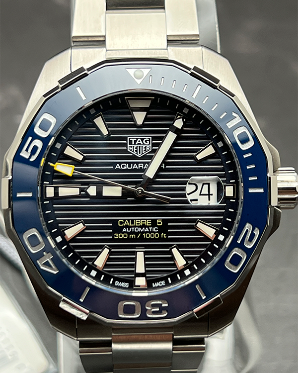 2020 TAG Heuer Aquaracer 300M 43MM Blue Dial Steel Bracelet (WAY201B.BA0927)