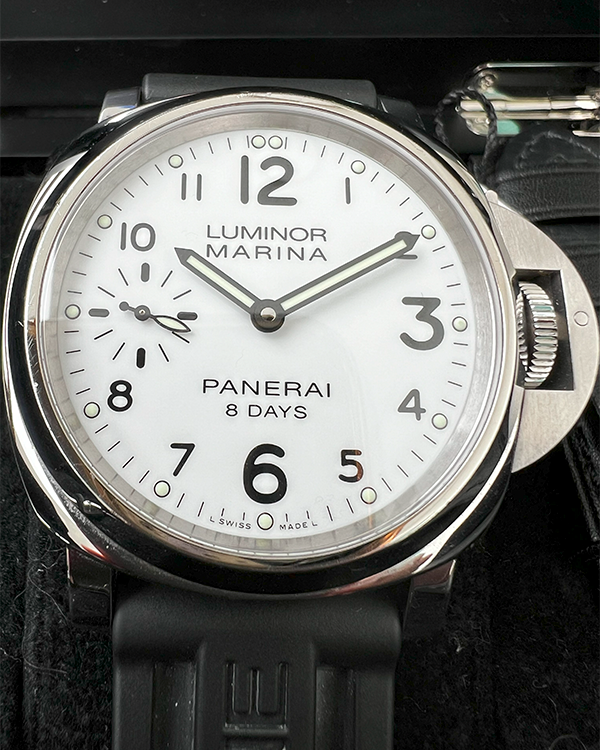 2015 Panerai Luminor Marina 8 Days 44MM White Dial Rubber Strap (PAM00563)