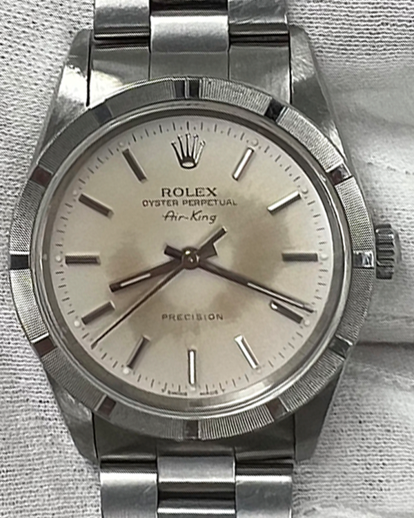 Rolex Air King 34MM Silver Dial Steel Bracelet (14010)