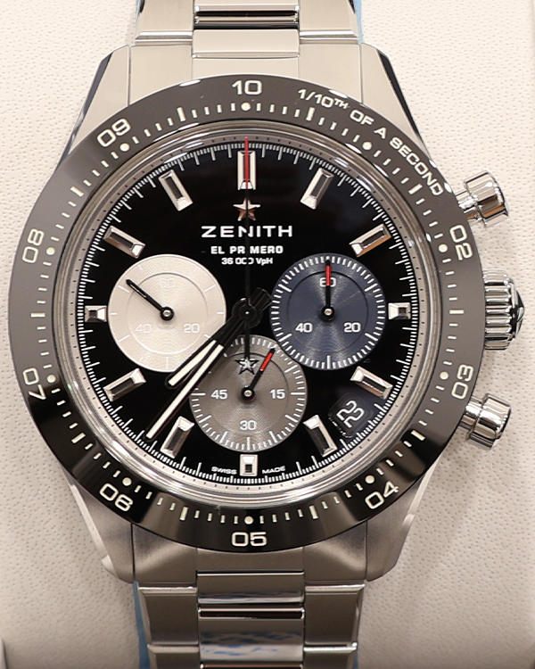 2024 Zenith Chronomaster Sport 41MM Black Dial Steel Bracelet (03.3100.3600/21.M3100)