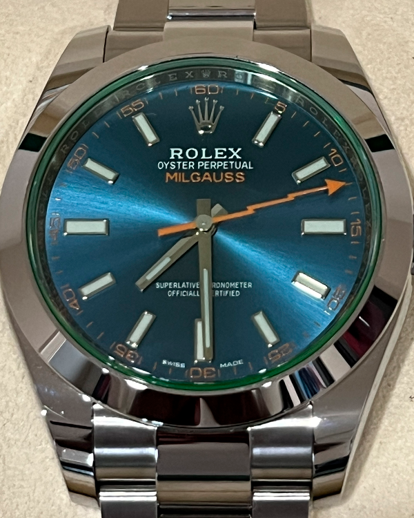 2022 Rolex Milgauss 40MM Blue Dial Oyster Bracelet (116400GV)