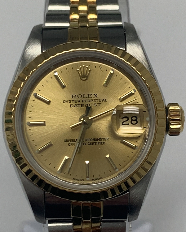 1985 Rolex Lady-Datejust 26MM Champagne Dial Two-Tone Jubilee Bracelet (69173)