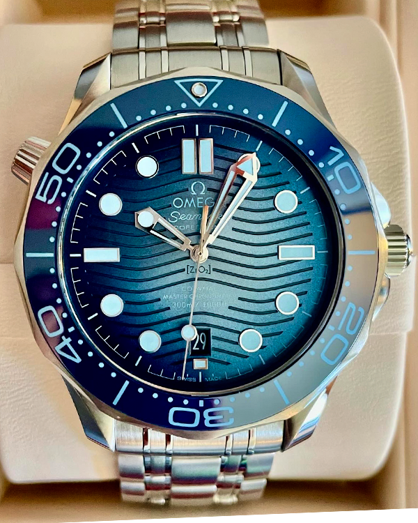 2023 Omega Seamaster Diver 300M 42MM "Summer Blue" Dial Steel Bracelet (210.30.42.20.03.003)