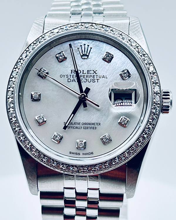 Rolex Datejust 36MM Diamond Mother of Pearl Dial Jubilee Bracelet (16220)