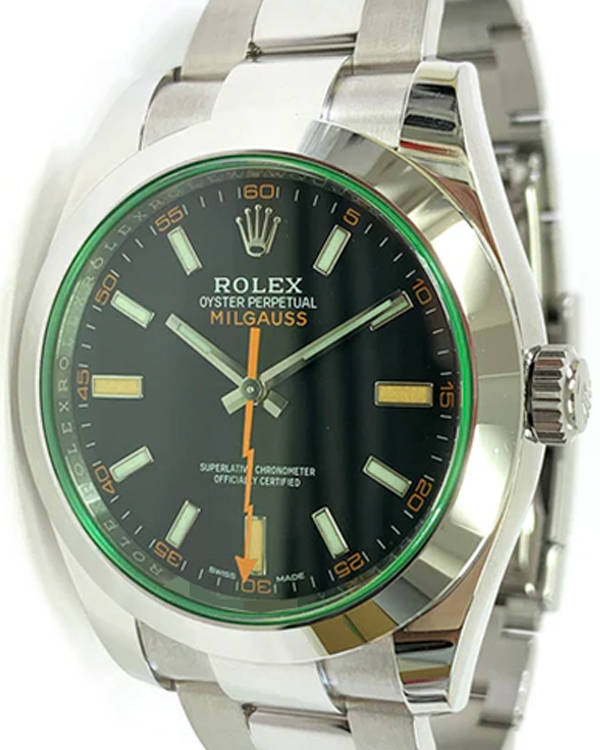 2020 Rolex Milgauss 40MM Black Dial Steel Bracelet (116400GV)