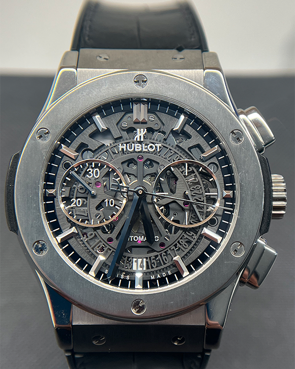 2015 Hublot Classic Aerofusion Titanium Skeleton Dial (525.NX.0170.LR)