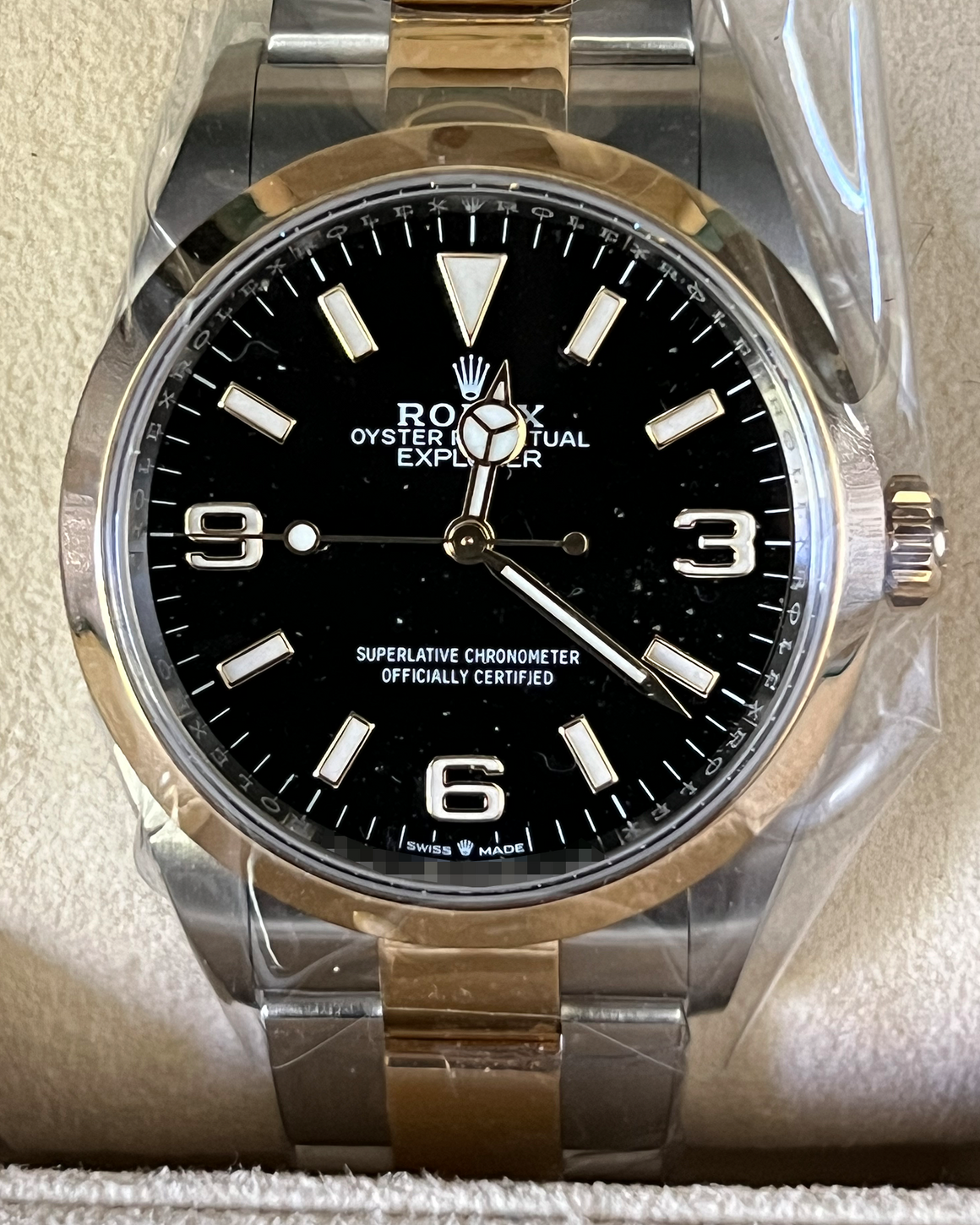 2022 Rolex Explorer 36MM Two-Tone Black Dial (124273)