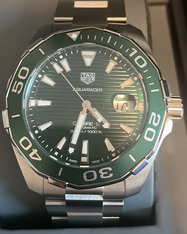 2021 Tag Heuer Aquaracer 300M 43MM Steel Green Dial (WAY201S.BA0927)