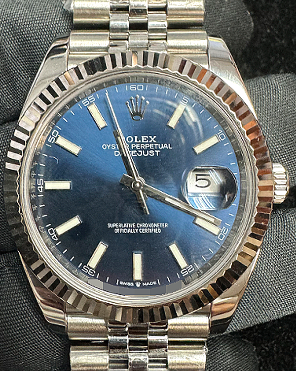 2021 Rolex Datejust 41MM Blue Dial Oystersteel Jubilee Bracelet (126334)