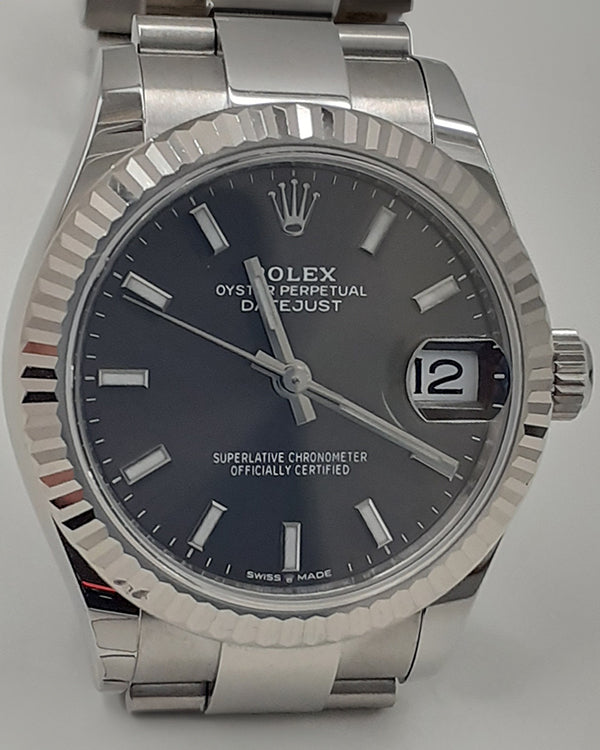 Rolex Datejust 31MM Black Dial Oyster Bracelet (278274)