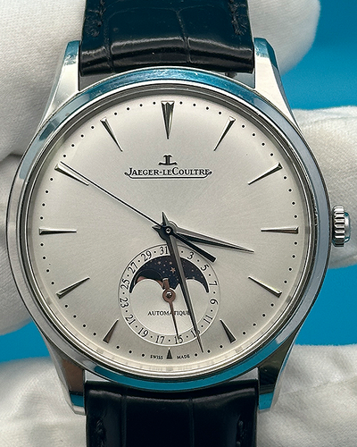 Jaeger-LeCoultre Master Ultra Thin Moon 39MM Silver Dial Leather Strap (109.8.A5.S Q1368430)