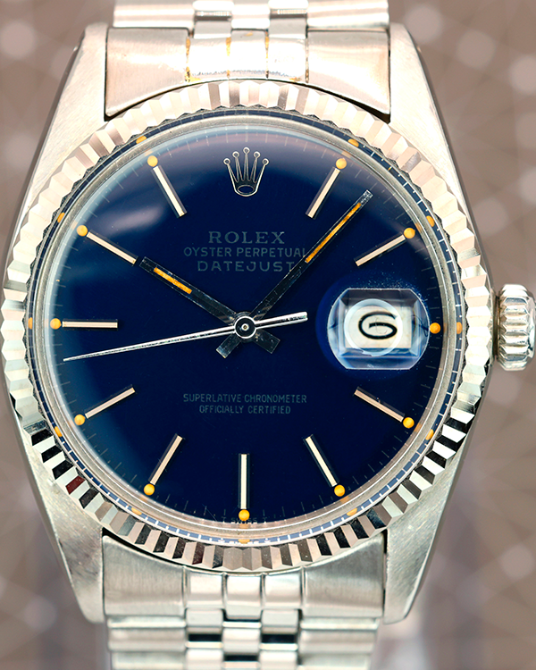 Rolex Datejust Vintage 36MM Blue Dial Steel Jubilee Bracelet (16014)