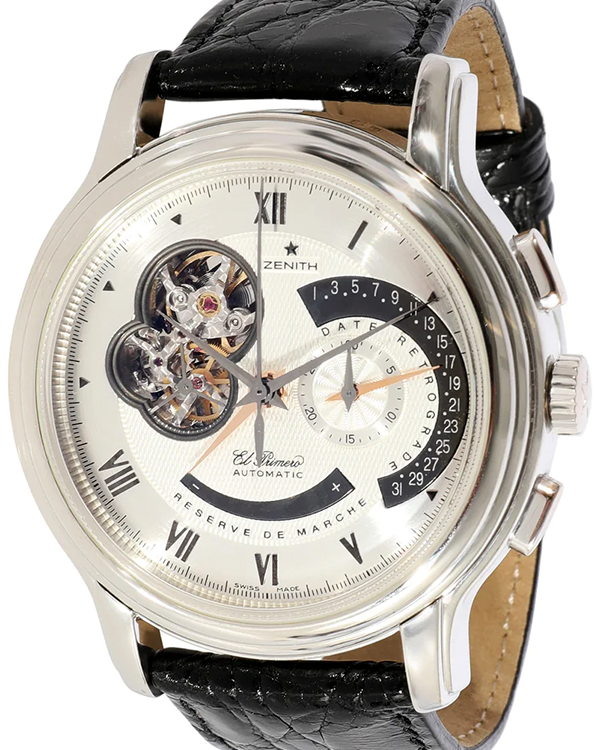 Zenith El Primero Grande Chronomaster 45MM Silver Dial Aftermarket Leather Strap (40.1260.4023)