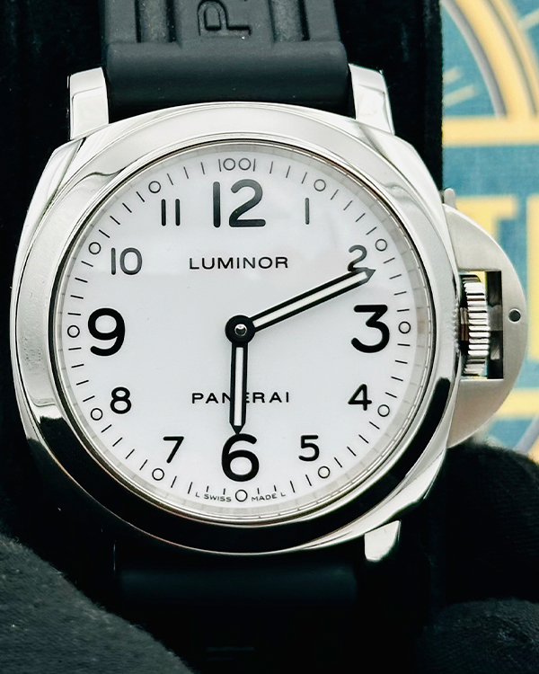 2010 Panerai Luminor 44MM White Dial Rubber Strap (PAM00114)