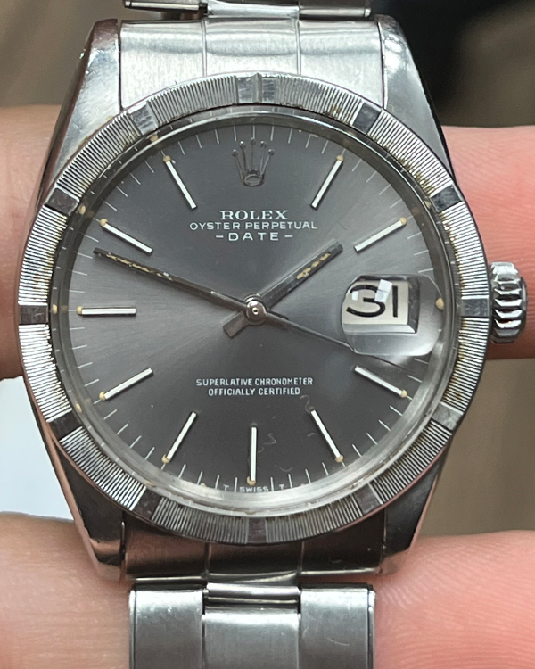 Rolex Oyster Perpetual Date 34MM Grey Dial Oyster Bracelet (1501)