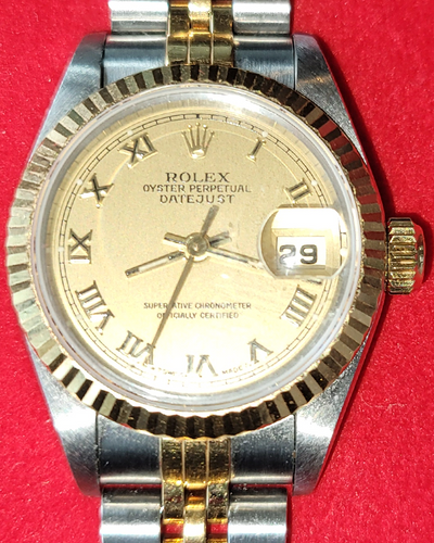 Rolex Lady-Datejust 26MM Champagne Dial Two-Tone Jubilee Bracelet (69173)