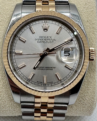 2012 Rolex Datejust 36MM Silver Dial Two-Tone Jubilee Bracelet (116231)