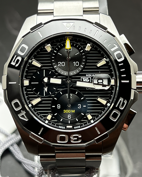 2022 TAG Heuer Aquaracer Chronograph Calibre 16 Automatic 43MM Black Dial (CAY211A.BA0927)