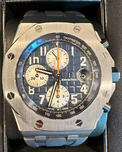 2018 Audemars Piguet Royal Oak Offshore Chronograph 42MM Steel Blue Dial Rubber Strap (26470ST)