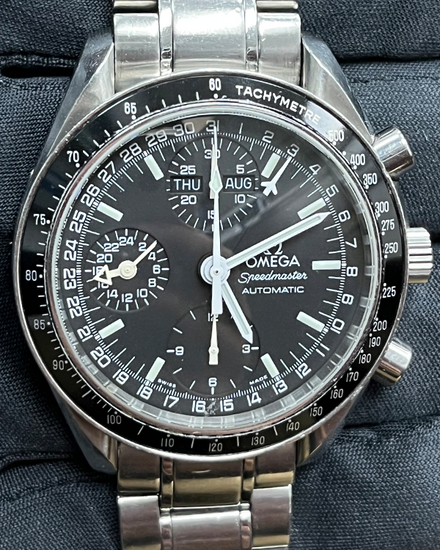 Omega Speedmaster Day Date 39MM Black Dial Steel Bracelet (3520.50.00)