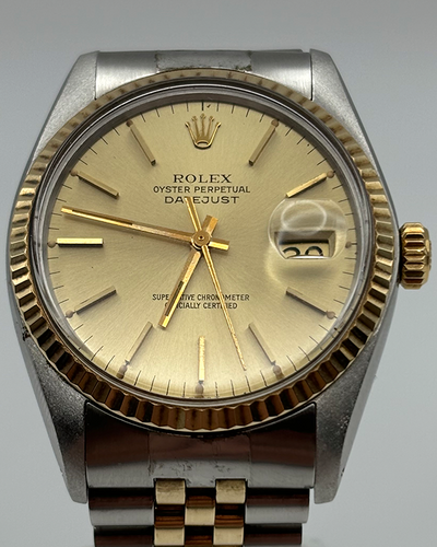 Rolex Datejust 36MM Champagne Dial Two-Tone Jubilee Bracelet (16013)