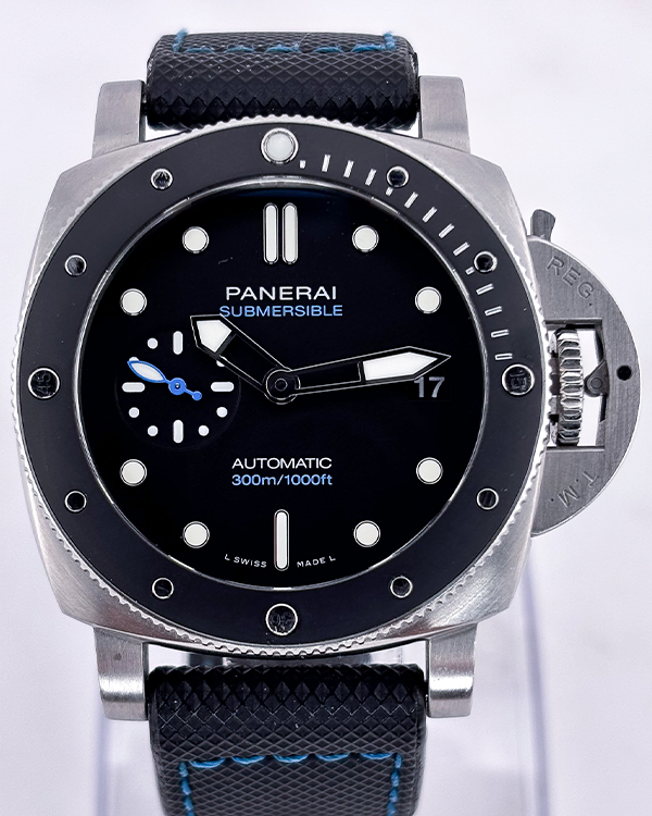 2021 Panerai Luminor Submersible 42MM Black Dial Rubber Strap (PAM00683)