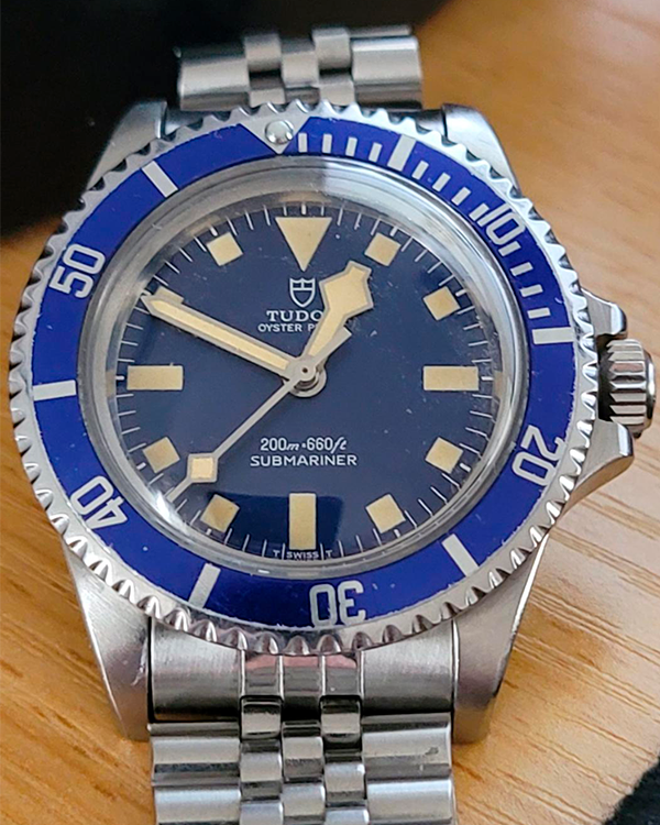 1979 Tudor Submariner Vintage 40MM  "Blue Snowflake"  Dial Steel Bracelet (94010)