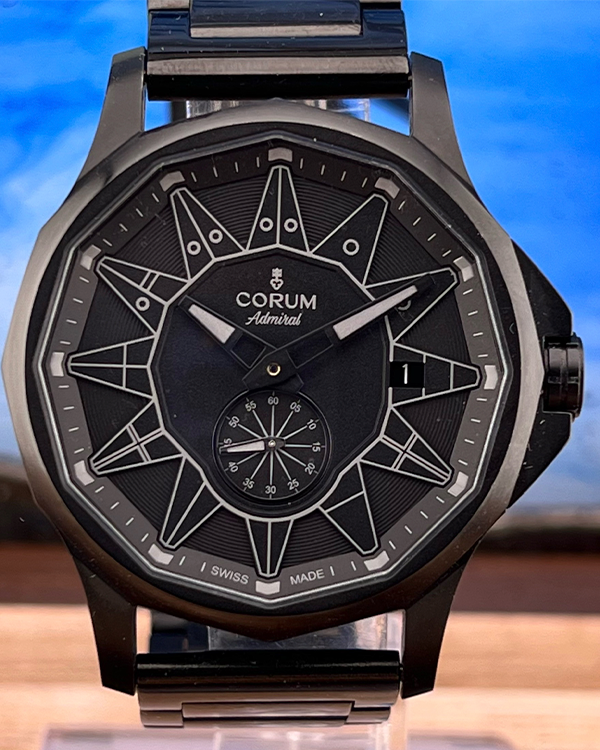 Corum Admiral Legend 42 All Black Edition 083/100 Steel & Black PVD Black Dial (395.111.98/F371 BL22)