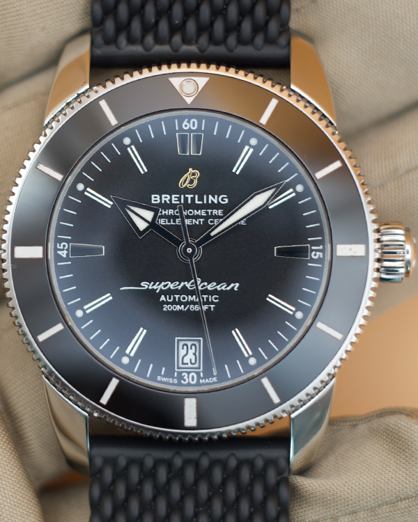 No Reserve - 2019 Breitling Superocean Heritage II 42MM Black Dial Rubber Strap (AB2010121B1A1)