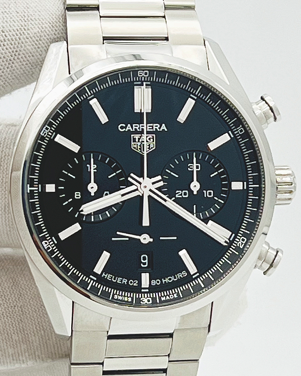 2024 Tag Heuer Carrera Chronograph 42MM Black Dial Steel Bracelet (CBN2010.BA0642)