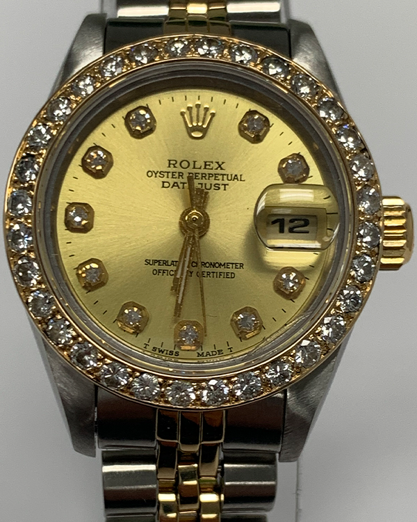 Rolex Lady-Datejust 26MM Champagne Dial Two-Tone Jubilee Bracelet (69173)