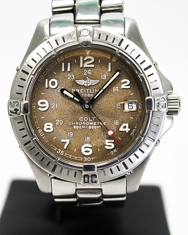 Breitling Colt Vintage 38MM Tropical Brown Dial Steel Bracelet (A74350)