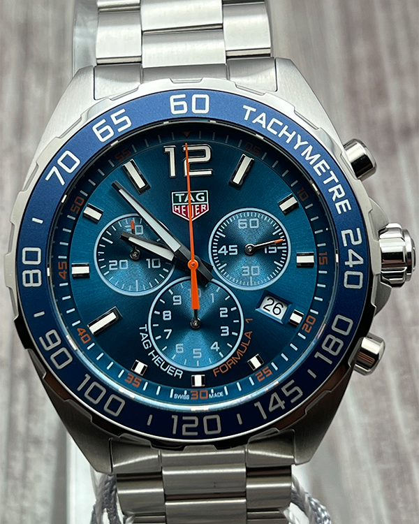 2023 TAG Heuer Formula 1 43MM Quartz Blue Dial Steel Bracelet (CAZ1014.BA0842)