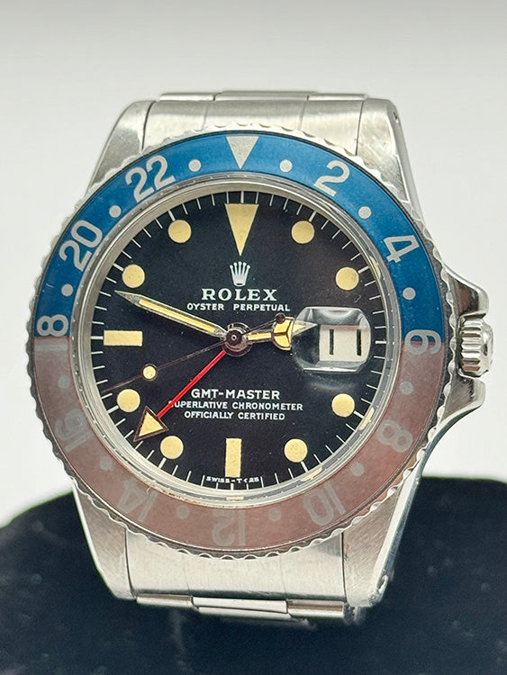 1972 Rolex GMT-Master "Pepsi" 40MM Black Dial Steel Bracelet (1675)