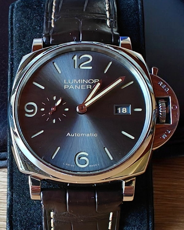 2019 Panerai Luminor Due 45MM Grey Dial Leather Strap (PAM00943)