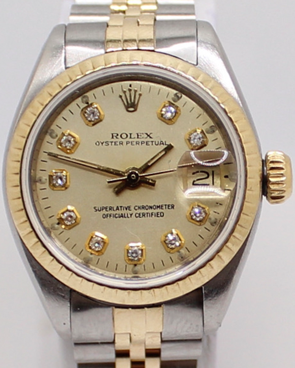 1981 Rolex Oyster Perpetual Lady Date 26MM Champagne Dial Two-Tone Jubilee Bracelet (6917)