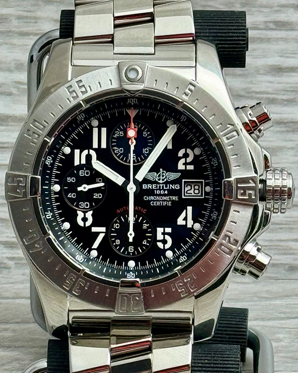 2008 Breitling Avenger Skyland 45MM Black Dial Steel Bracelet (A1338012/B861)