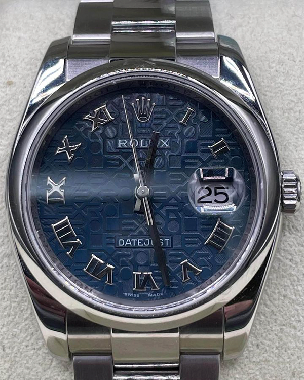 2006 Rolex Datejust 36MM Blue Dial Steel Bracelet (116200)