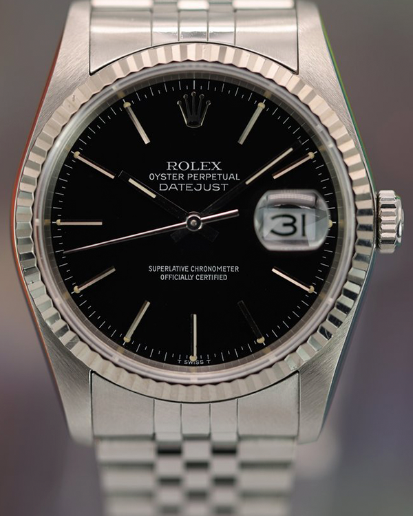 Rolex Datejust 36MM Black Dial Jubilee Bracelet (16234)