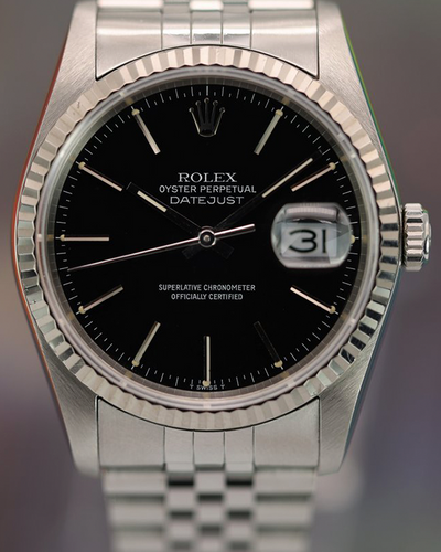 Rolex Datejust 36MM Black Dial Jubilee Bracelet (16234)