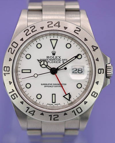 2007 (M Serial) Rolex Explorer II "Polar" 40MM White Dial Oyster Bracelet (16570)