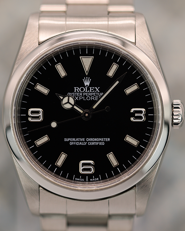 1999 Rolex Explorer 36MM Black Dial Steel Bracelet (14270)