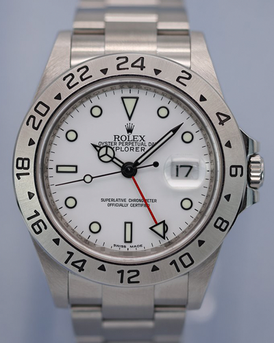 2008 (M serial) Rolex Explorer II  "Polar" 40MM White Dial Oyster Bracelet (16570)