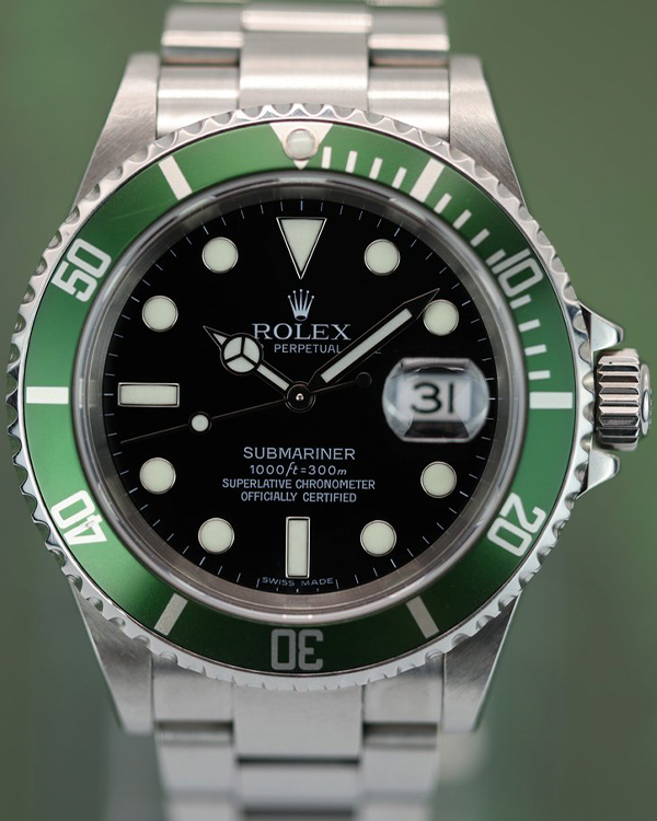 2007 Rolex Submariner Date "Kermit" 40MM Black Dial Oyster Bracelet (16610LV)