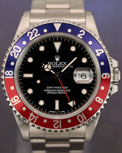 Rolex GMT-Master "Pepsi" 40MM Black "Tritium" Dial Oyster Bracelet (16700)