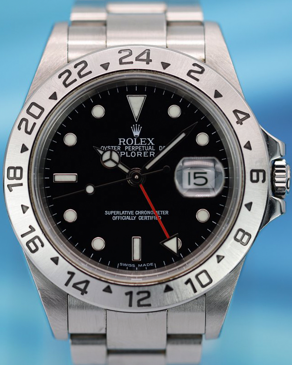 2003 (Y Serial) Rolex Explorer II 40MM Black Dial Oyster Bracelet (16570)